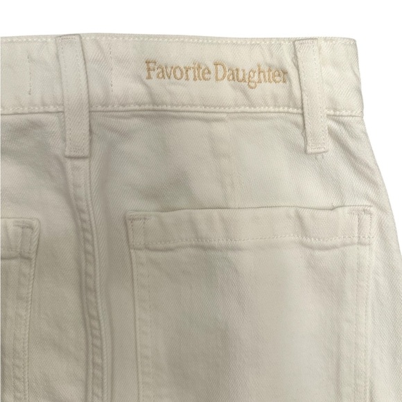 FAVORITE DAUGHTER Denim Midi Skirt The Mischa Leche White Size 24 $218 MSRP NWT - Picture 14 of 15
